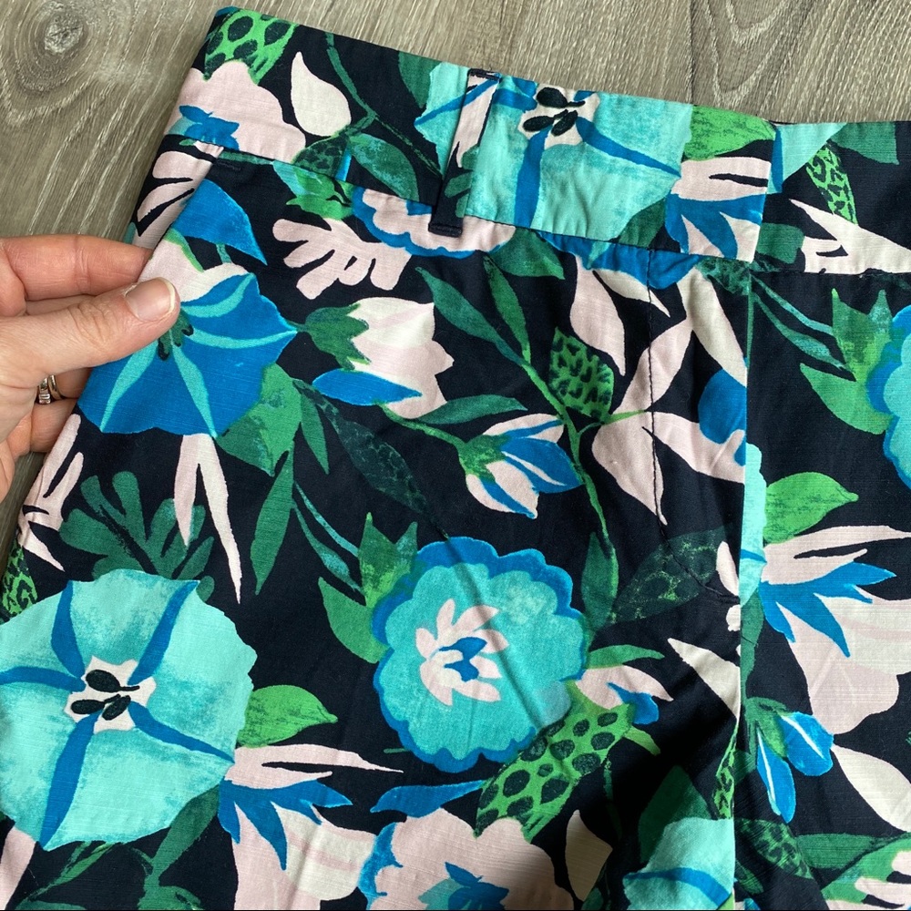 NWT LOFT The Riviera Short Blue Aqua Pink Floral 4 - Picture 6 of 7